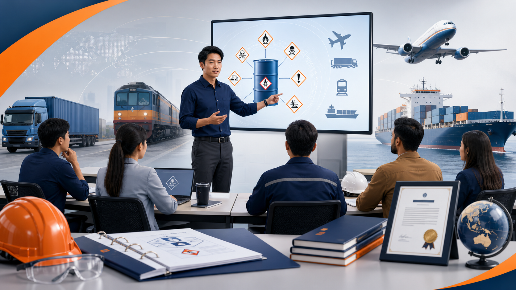 ภาพประกอบการอบรมสินค้าอันตรายและการขนส่งครบทุกโหมดของ DG Traning Academy